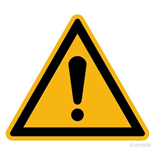 Danger Warning varning NF ISO7010 klistermärke laminerad signaltejp vatten och UV resistent allmän panel 30 x cm 5415231814329