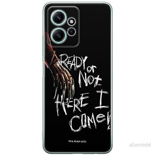 ERT GROUP mobiltelefonfodral för Xiaomi REDMI NOTE 12 4G originalt och officiellt licensierat Horror mönster Nightmare of Elm Street 001, fodral tillverkad av TPU plast 5905511949174