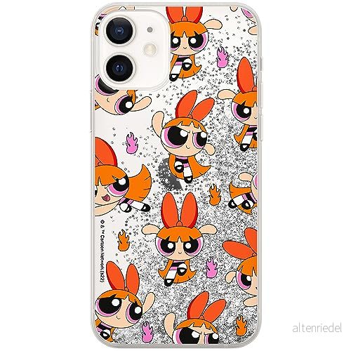 ERT GROUP mobiltelefonfodral för Apple Iphone 12 Mini originalt och officiellt licensierat The Powerpuff Girls mönster 007, med glitter overflow effekt 5905511957889