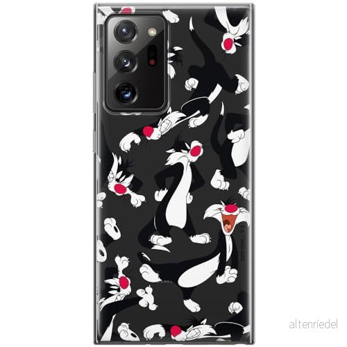 ERT GROUP mobiltelefonfodral för Samsung GALAXY NOTE 20 ULTRA originalt och officiellt licensierat Looney Tunes mönster Sylvester 006 anpassad till formen på mobiltelefonen, gedeeltelijk transparant 5905511651961