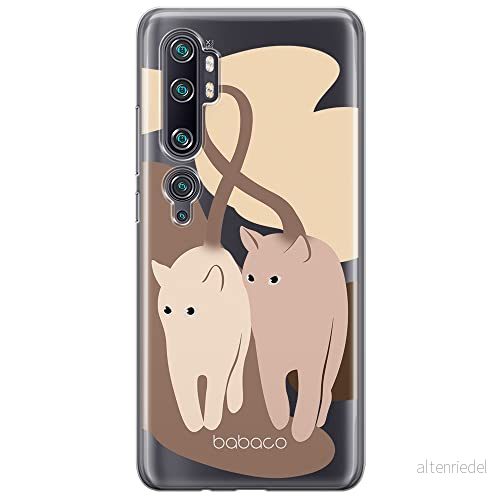ERT GROUP mobiltelefonfodral för Xiaomi MI NOTE 10 / PRO originalt och officiellt licensierat Babaco mönster Cats 002 anpassad till formen på mobiltelefonen, gedeeltelijk transparant 5905131078490