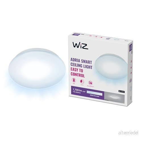 WiZ Adria Ceiling Dimmable White Taklampa, 17W, Vit, 4000 kelvin, dimbar i kallvitt till varmvitt 8719514338074