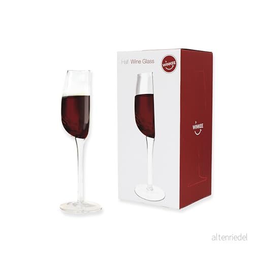 Winkee Halvt vinglas rödvinsglas vitvinsglas på halvan stort vin roligt, rolig present till jul, påsk 4260348479661