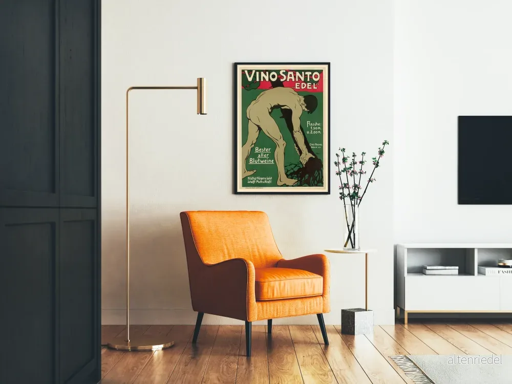 Vintageposter Vino Santo 'Edel' väggdekoration - Bild 2