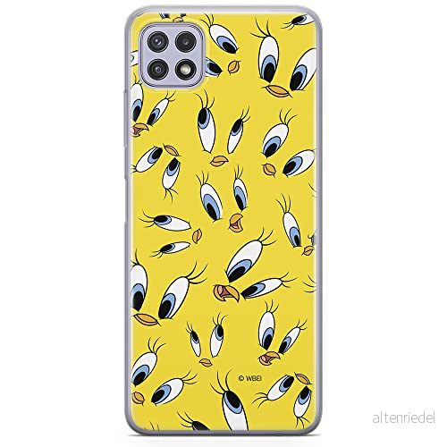 ERT GROUP mobiltelefonfodral för Samsung A22 5G originalt och officiellt licensierat Looney Tunes mönster Tweety 006 optimalt anpassad till formen på mobiltelefonen, fodral tillverkad av TPU plast 5903932807264