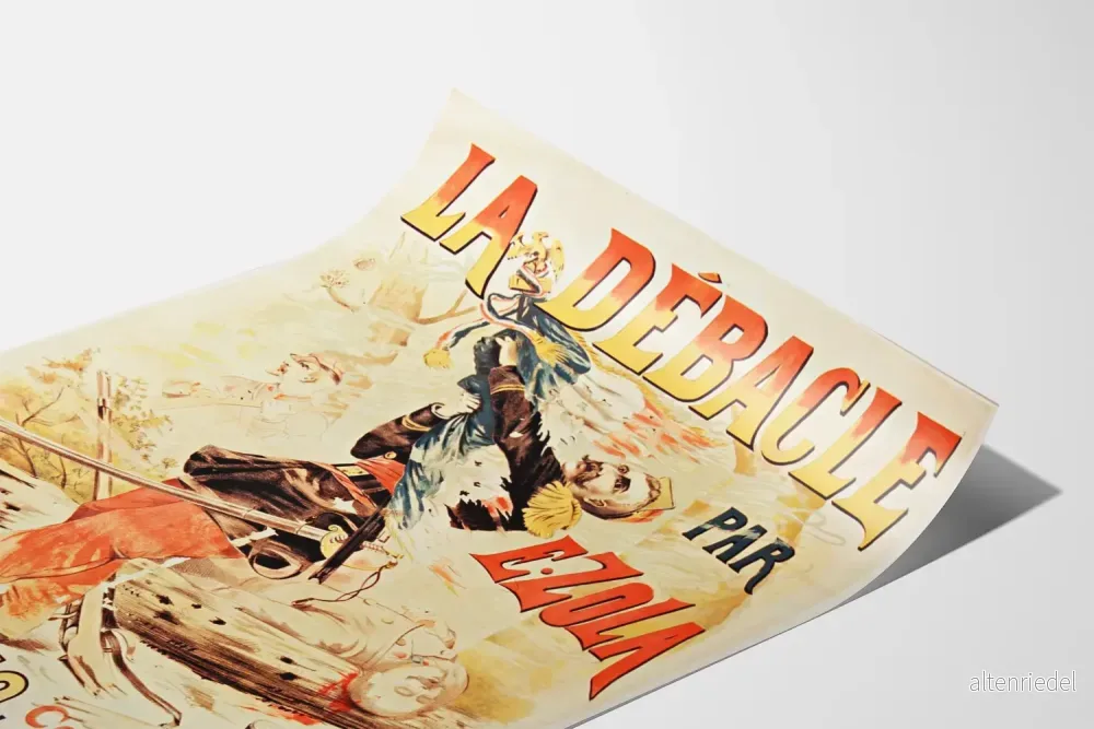 Vintageposter La Débâcle av E. Zola - Klassisk väggdekoration - Bild 3