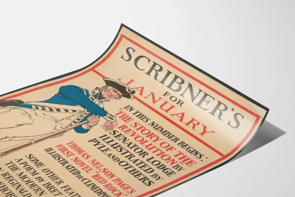Vintageposter Scribner's januari - Historisk väggdekoration - Bild 3