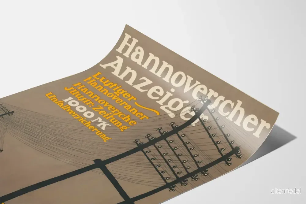 Vintageposter Hannoverscher Anzeige för industriell väggdekoration - Bild 3