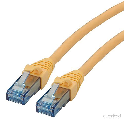 ROLINE Cat 6A Component Level LAN kabel UTP Ethernet nätverkskabel med RJ45 kontakt gul 10 m 7611990137602