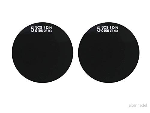 Aulektro 1 par runda skyddsglasögon med 50 mm svetsskyddsglas diameter tonad skyddsnivå Din 13 4251155449893