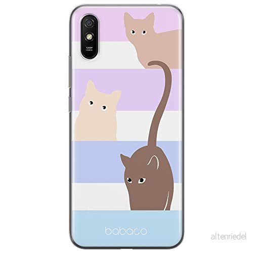 ERT GROUP mobiltelefonfodral för Xiaomi REDMI 9A originalt och officiellt licensierat Babaco mönster Cats 014 optimalt anpassad till formen på mobiltelefonen, fodral tillverkad av TPU plast 5905131095305