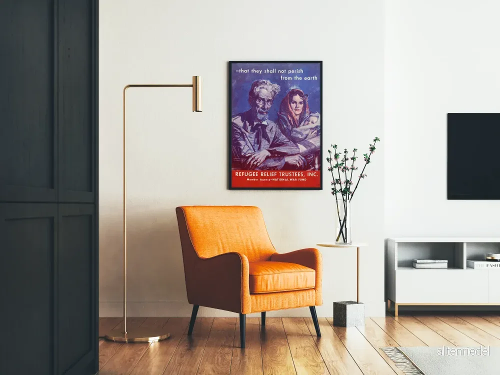 Vintage humanitär poster för flyktinghjälp Trustees - Bild 2