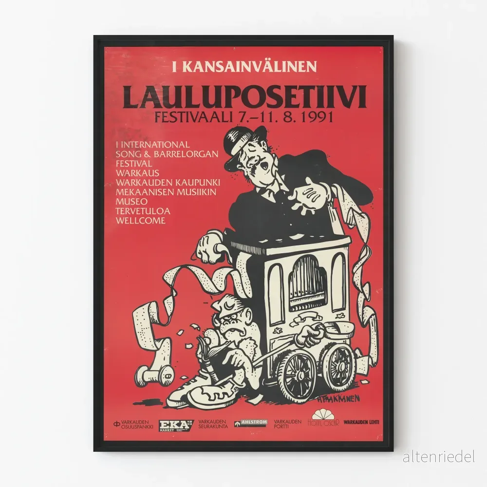 Vintageposter för Festival International Lauluposetiivi 1991