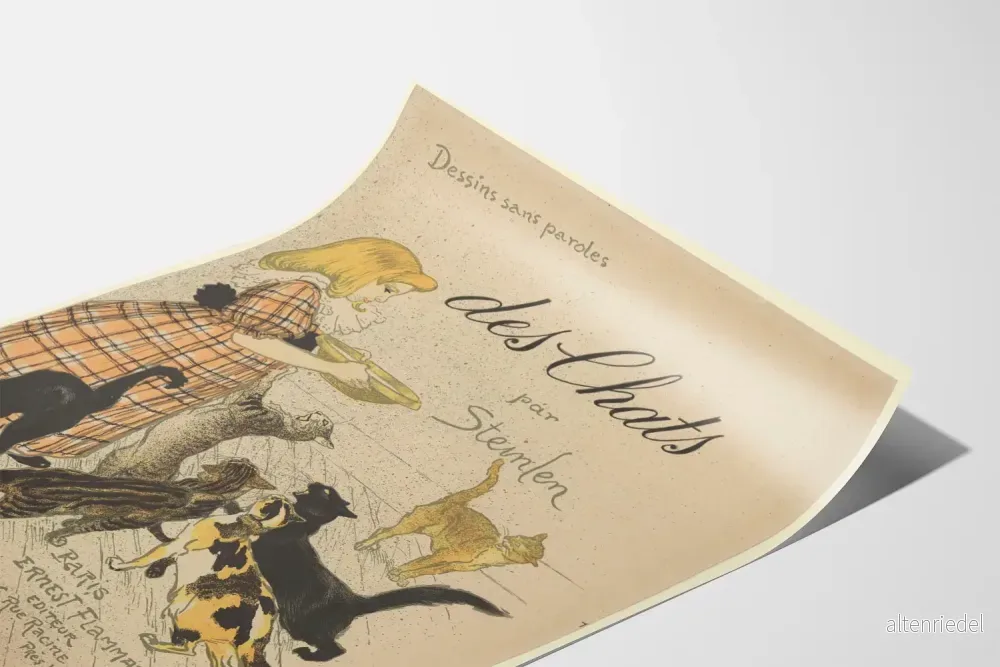 Vintageposter 'Des Chats' av Steinlen för väggdekoration - Bild 3
