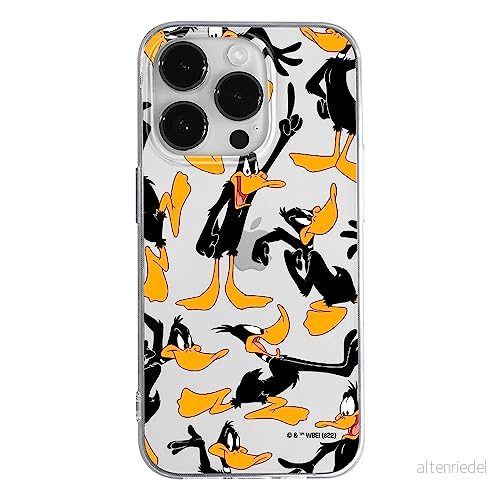 ERT GROUP mobiltelefonfodral för Iphone 14 PRO originalt och officiellt licensierat Looney Tunes mönster Duffy 002 optimalt anpassad till formen på mobiltelefonen, gedeeltelijk transparant 5905511665562
