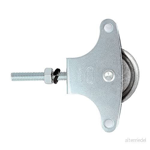 Amig Remskiva för tvättlina Med metallrulle, inkluderar fästskruv och styrningar Ø 39 mm Stål Naturfinish 8413023010659