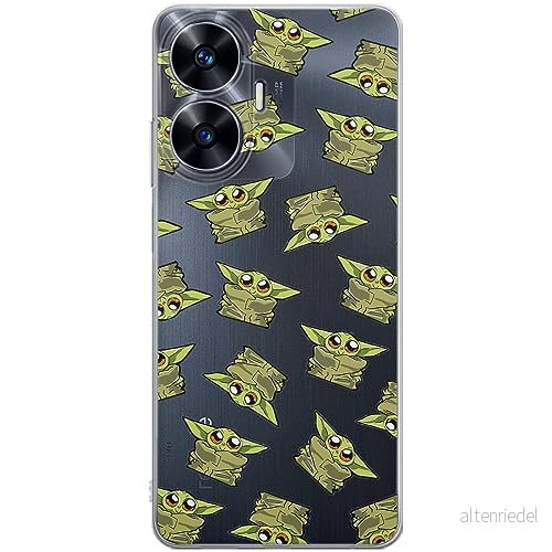 ERT GROUP mobiltelefonfodral för Realme C55 originalt och officiellt licensierat Star Wars mönster Baby Yoda 008 optimalt anpassad till formen på mobiltelefonen, gedeeltelijk transparant 5905511862466