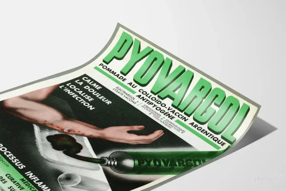 Vintageposter Pyovargol - Retro medicinsk väggdekoration - Bild 3