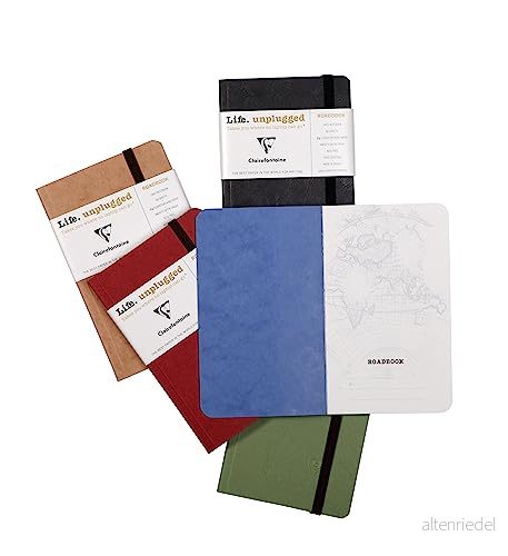 Clairefontaine 79106C Age Bag bönbok (rallyesport) anteckningsbok rygg carre lim 9 x 14 128P linje, blandade färger (1 st) 3329680791068