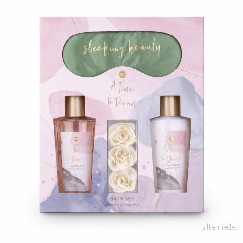 accentra presents set kvinnor A Time To Dream skönhetsset med sovmask, shower gel, body lotion & rose bath confetti wellness för och tjejer födelsedagar speciella tillfallen 4015953692161