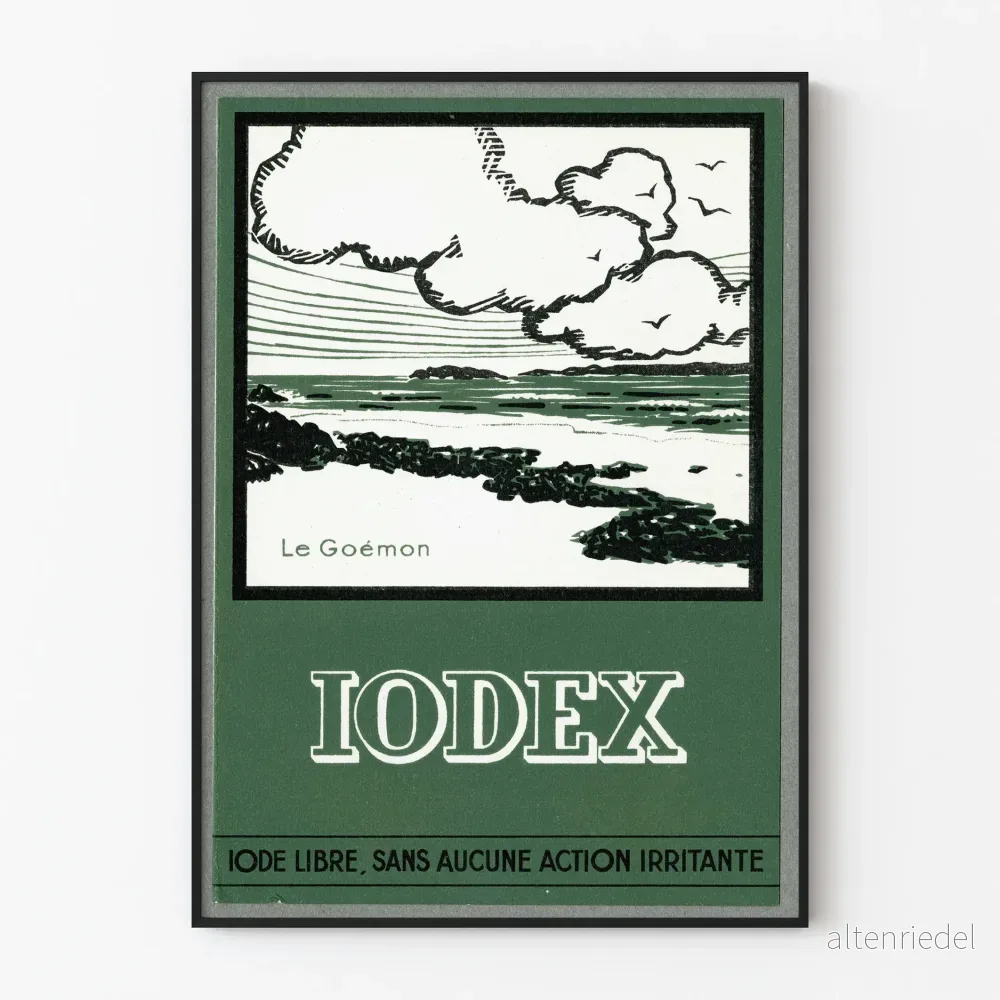 Vintage Iodex-Poster – Natur- och havsdekoration för väggar