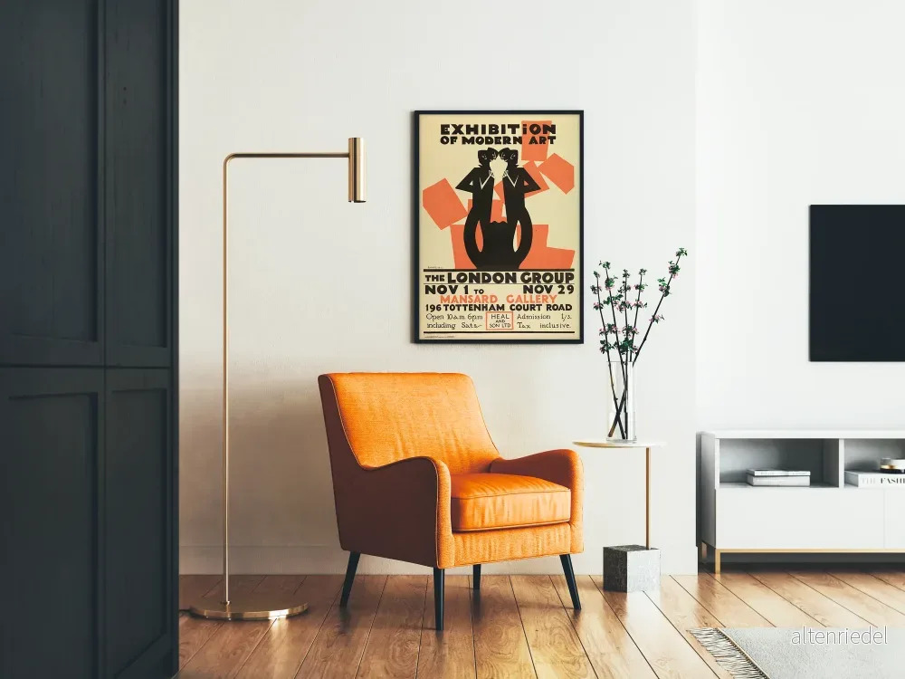 Vintageaffisch för modern konstutställning London Group - Bild 2