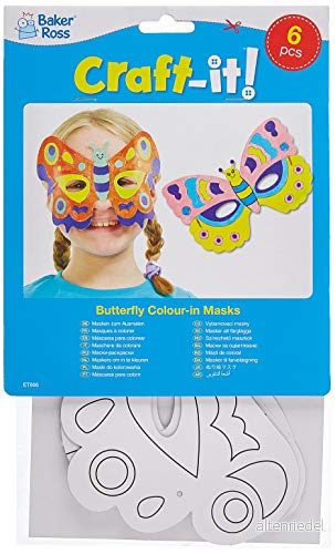 Fjärilsfärgade masker (paket med 6) 5051174041264