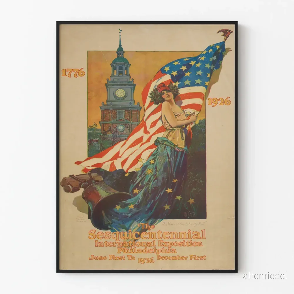 Vintageposter Savant Internationella Utställningens 150-årsjubileum 1926