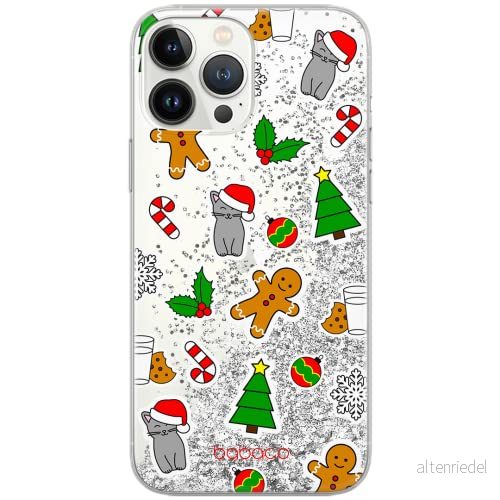ERT GROUP mobiltelefonfodral för Apple Iphone XS Max originalt och officiellt licensierat Babaco mönster Winter 006 Vit optimalt anpassad till formen på mobiltelefonen, med glitter overflow effekt 5903932055474