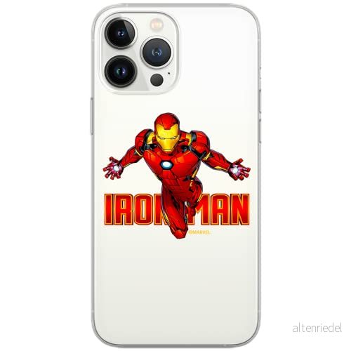ERT GROUP mobiltelefonfodral för Apple Iphone 7/8/ SE 2/ 3 originalt och officiellt licensierat Marvel mönster Iron Man 030 Vit anpassad till formen på mobiltelefonen, gedeeltelijk transparant 5904805151033