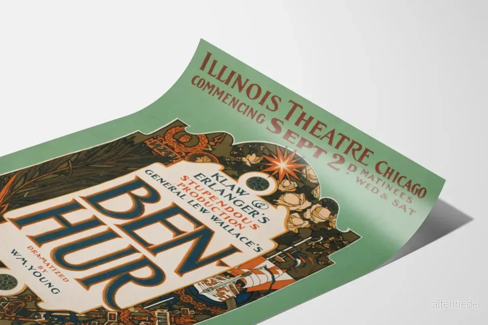 Vintageposter Ben-Hur Illinois Teaterdepå Chicago - Bild 3