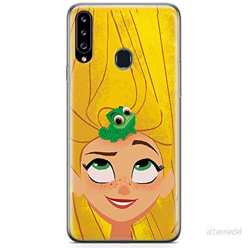ERT GROUP mobiltelefonfodral för Samsung A20S originalt och officiellt licensierat Disney mönster Rapunzel and Pascal 001 anpassad till formen på mobiltelefonen, fodral tillverkad av TPU plast 5904805436529