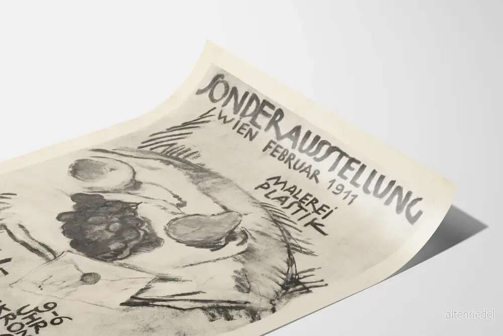 Vintageaffisch för utställning med specialmålning och skulptur 1911 - Bild 3