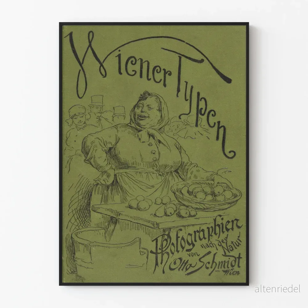 Vintageaffisch Wiener Typen – Konstnärlig illustration för väggdekoration Vintageaffisch Wiener Typen – Konstnärlig illustration för väggdekoration