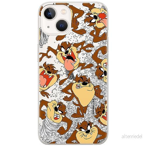 ERT GROUP mobiltelefonfodral för Apple Iphone 13 originalt och officiellt licensierat Looney Tunes mönster Tasmanian 005 optimalt anpassad till formen på mobiltelefonen, med glitter overflow effekt 5905511625733