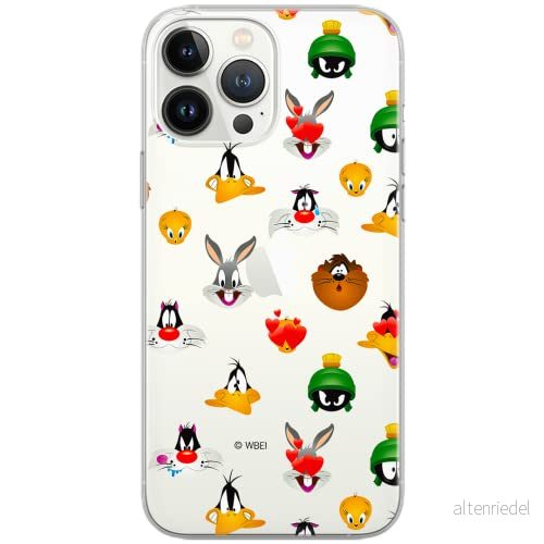ERT GROUP mobiltelefonfodral för Samsung S10 originalt och officiellt licensierat Looney Tunes mönster 007 Vit optimalt anpassad till formen på mobiltelefonen, gedeeltelijk transparant 5903040893555