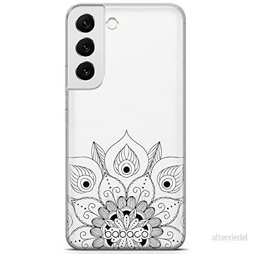 ERT GROUP mobiltelefonfodral för Samsung S22 PLUS originalt och officiellt licensierat Babaco mönster Mandalas 008 Vit optimalt anpassad till formen på mobiltelefonen, gedeeltelijk transparant 5904805852503