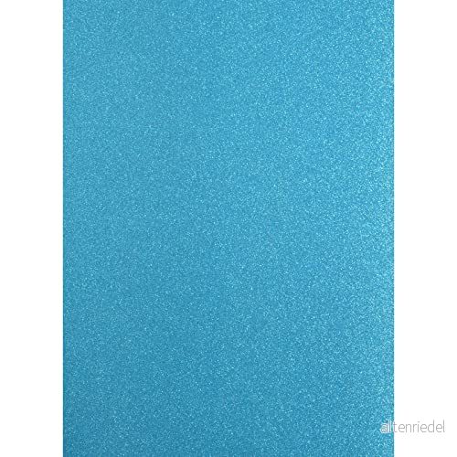 Florence Glitterpapper för pyssel turkos blå pappershantverk 5 stycken A4 pysselpapper med glitter scrapbooking, stansning och kortdesign 250 gsm 8716052231188