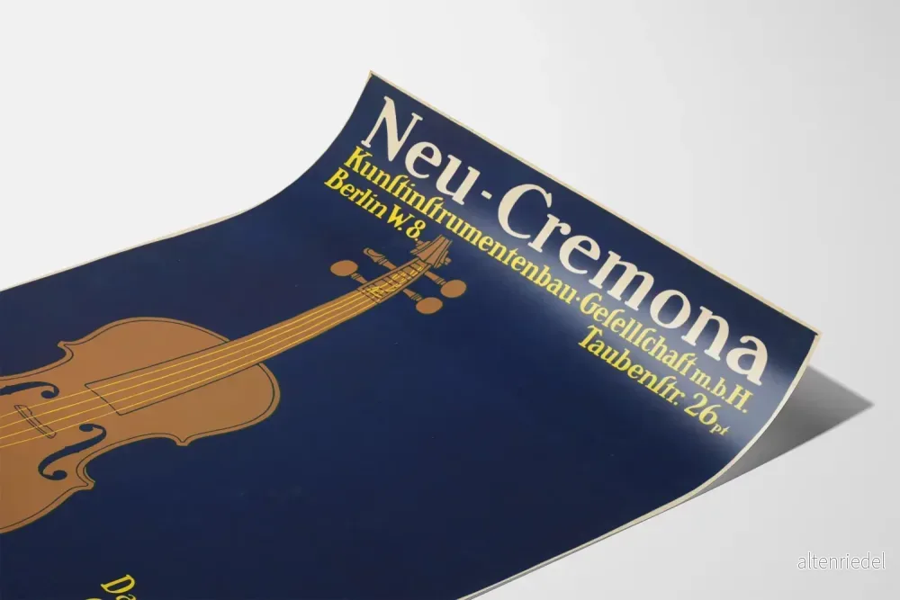 Neu-Cremona-affisch - Vintage musikinstrument och väggdekoration - Bild 3