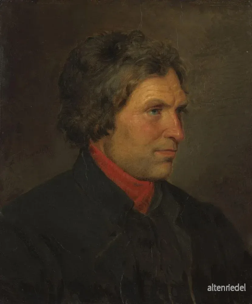 Målning av porträttet av bonden Torstein Ringheim från Voss - Adolph Tidemand - Bild 2