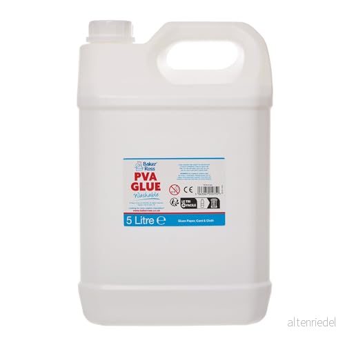 Baker Ross FN133 Tvättbart PVA lim 5 liter Förpackning med 1, för skolor, läromedel, universallim trä, papper, kort 5063067010752