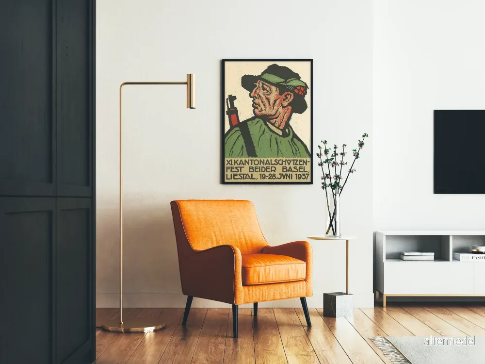 Vintageposter XI Kantonalschützenfest Beider Basel 1937 - Bild 2
