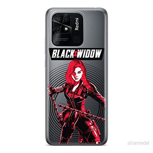 ERT GROUP mobiltelefonfodral för Xiaomi REDMI 10C originalt och officiellt licensierat Marvel mönster Black Widow 008 optimalt anpassad till formen på mobiltelefonen, gedeeltelijk transparant 5905511533571