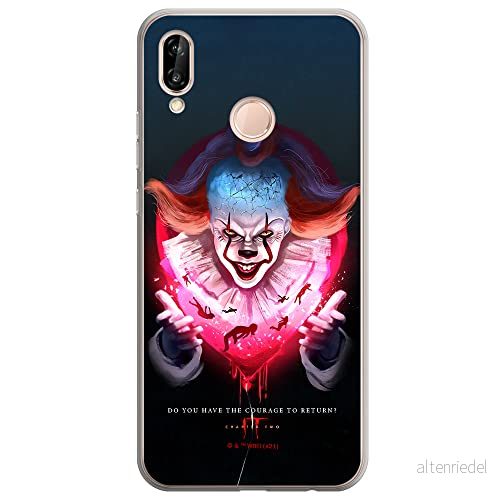 ERT GROUP mobiltelefonfodral för Huawei P20 LITE originalt och officiellt licensierat Horror mönster It 020 Vit optimalt anpassad till formen på mobiltelefonen, fodral tillverkad av TPU plast 5905131999573
