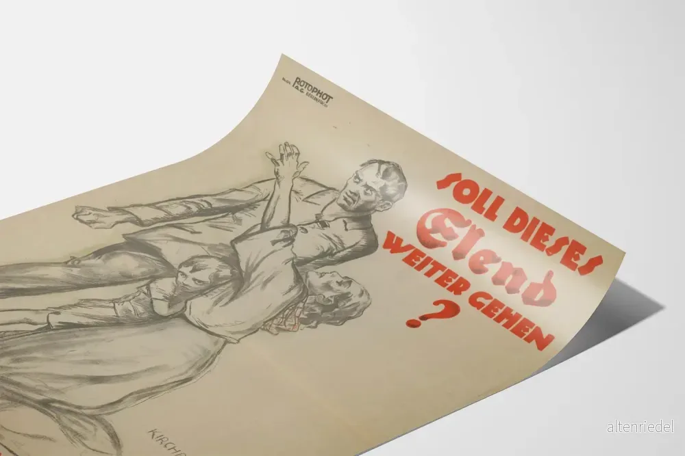Historisk tysk propagandaposter « Ska detta elände fortsätta? » - Bild 3