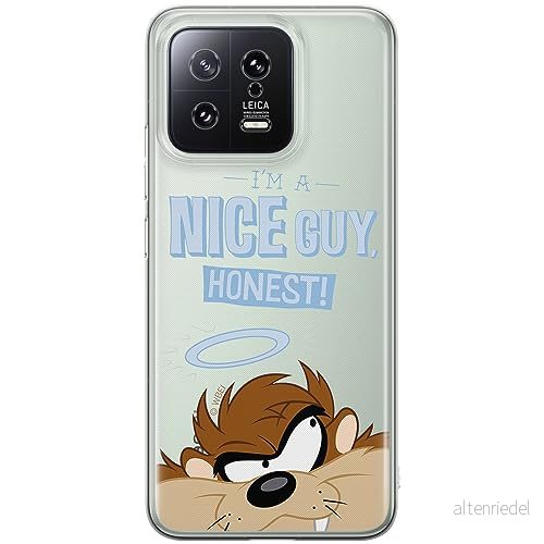 ERT GROUP mobiltelefonfodral för Xiaomi 13 originalt och officiellt licensierat Looney Tunes mönster Tasmanian 003 optimalt anpassad till formen på mobiltelefonen, gedeeltelijk transparant 5905511913014