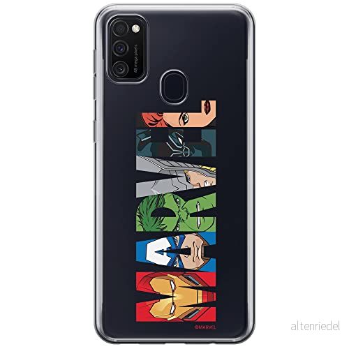 ERT GROUP mobiltelefonfodral för Samsung M21 originalt och officiellt licensierat Marvel mönster 011 optimalt anpassad till formen på mobiltelefonen, gedeeltelijk transparant 5904805187292