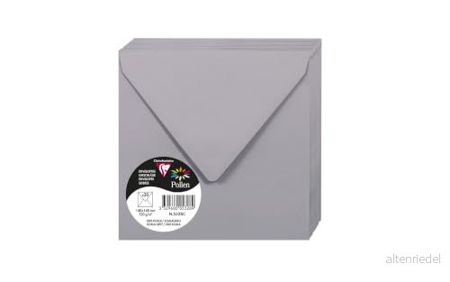 Clairefontaine Ref 5328C pollenkuvert (paket med 20) 140 x mm storlek, 120 gsm papper, gummerad tätning, bläckstråleskrivare och laserskrivare kompatibel, syrafri koalagå 3329680053289