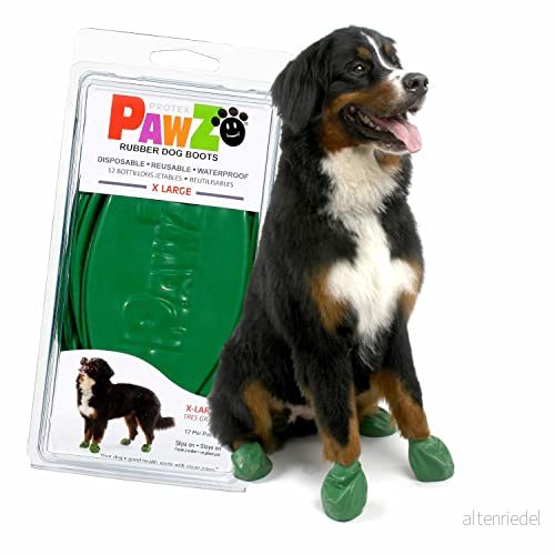 Pawz Rubber Dog Boots 12 pack XL, Grön 897515001062