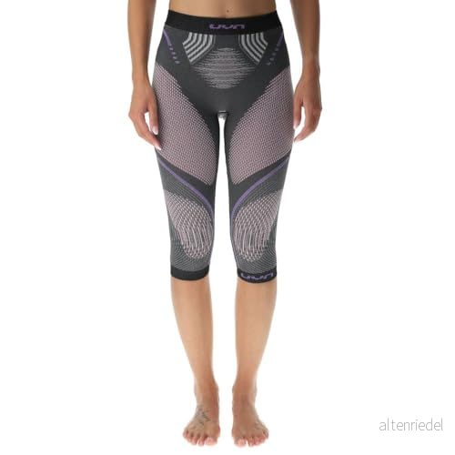 UYN dam byxor Evolutyon Uw medellång slang smält Anthracite Melange/Raspberry/Purple L/XL 8054216269296